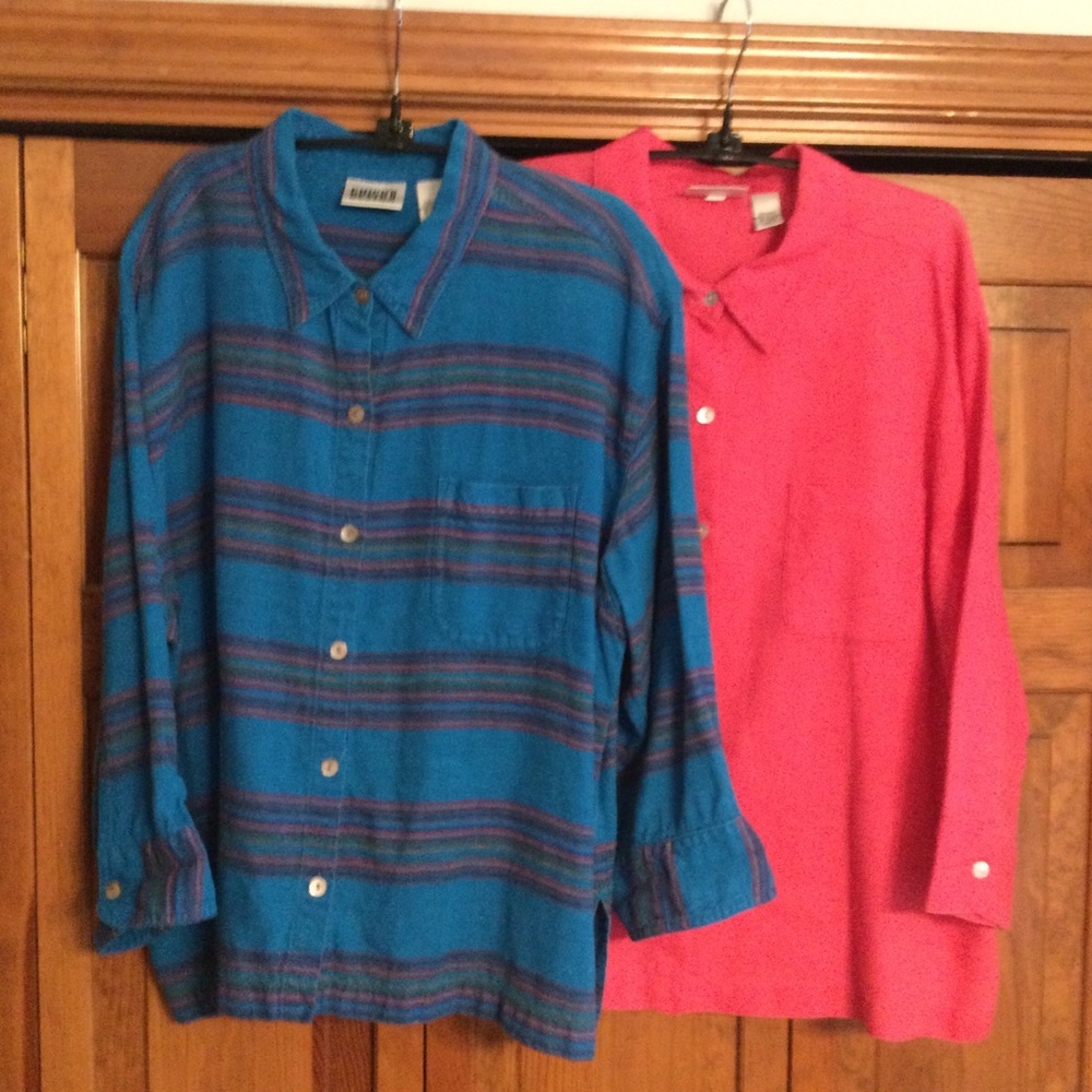 Chicos Linen Shirts, size XL, bundle of 2